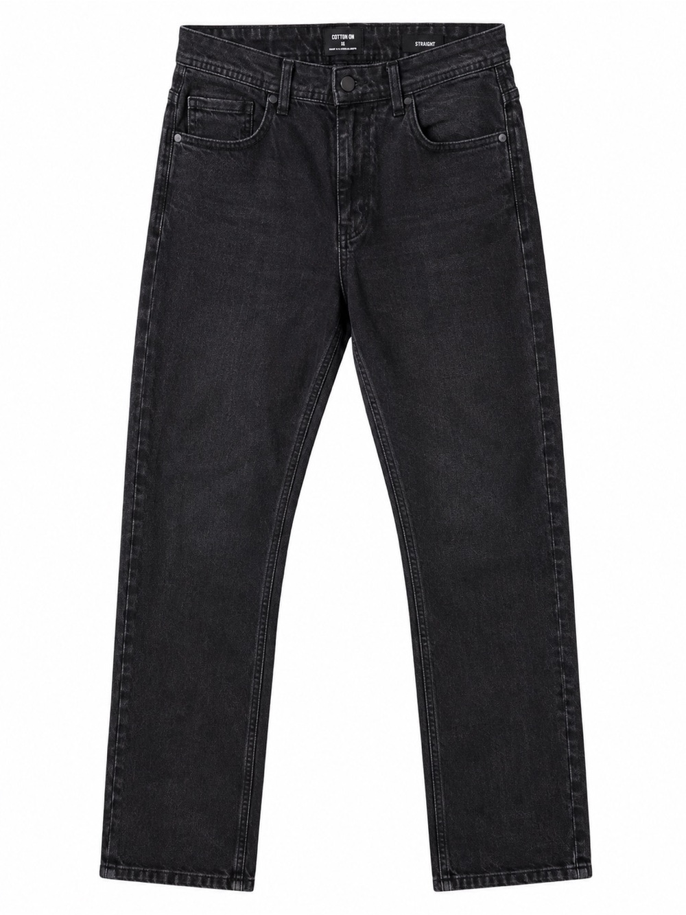 Cotton On Black Straight Jeans for Men